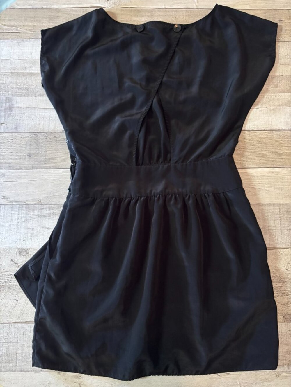 🖤 BCBGeneration Black Faux Wrap Mini Dress Size 0 - Picture 10 of 10